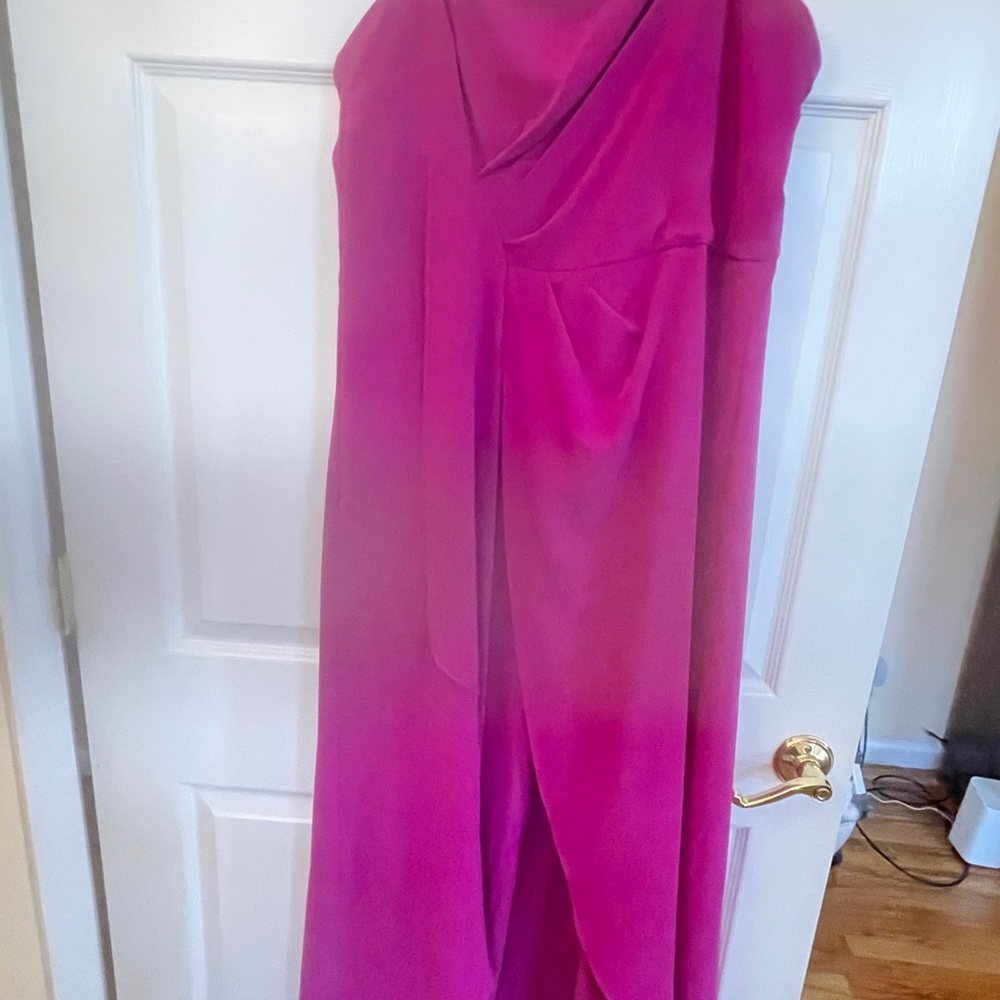 Elegant Magenta Evening Dress